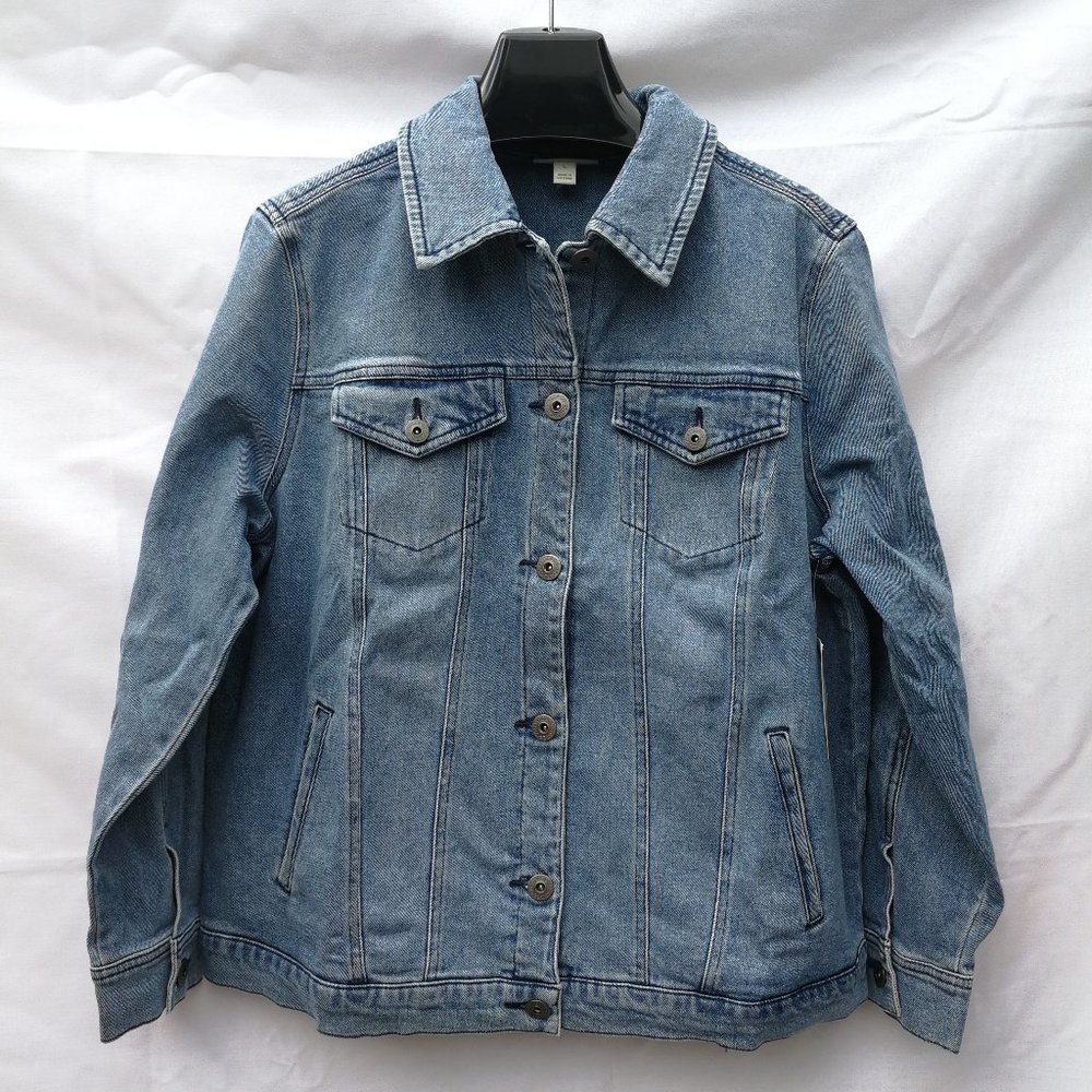 (NWT) Style & Co Jean Jacket/Coat Women Size: L/Blue